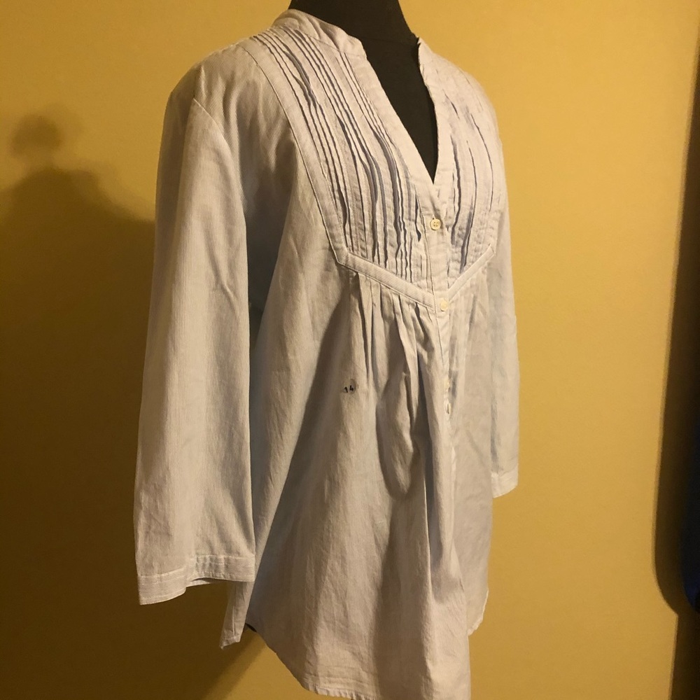 ❤️ American eagle striped pleated shirt 💚 - Picture 4 of 6